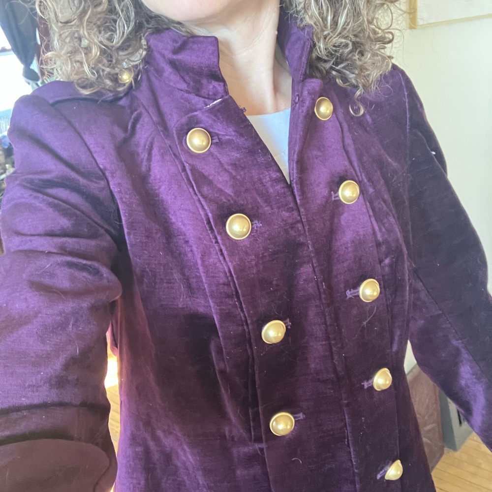 Black label by chicos size 00 fits like small jacket royal purple